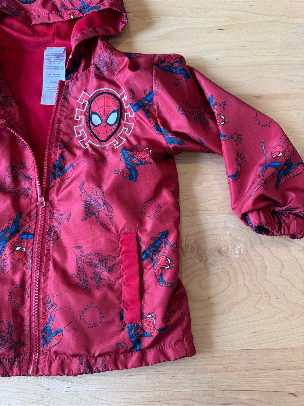 Marvel Red Spider-Man Hooded Raincoat - Picture 4 of 5